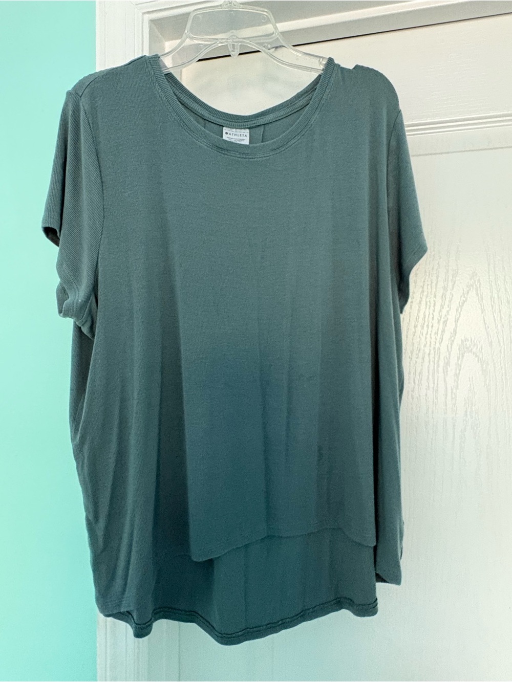 Athleta Relaxed Crewneck Tee - Slate Green